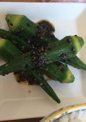 おくらの胡麻和え(透析食)-レシピのメイン写真
