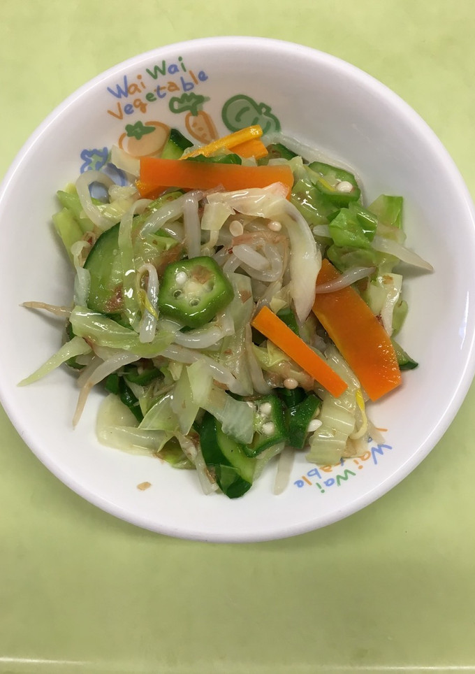 【保育園給食】オクラときゅうりのおかか和え-レシピのメイン写真