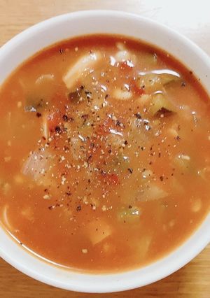 簡単すぎる！野菜たっぷりミネストローネ-レシピのメイン写真