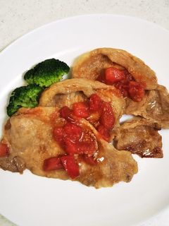 豚肉のソテー。トマトめんつゆソース♡-レシピのメイン写真