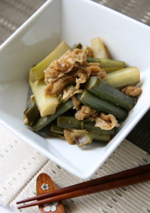 山うど&油揚げの煮物-レシピのメイン写真