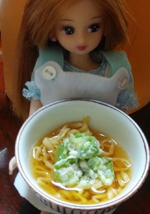リカちゃん♡マヨオクラーメン(チキラー)-レシピのメイン写真