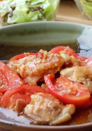【夏バテ対策】鶏肉とトマトのにんにく炒め-レシピのメイン写真