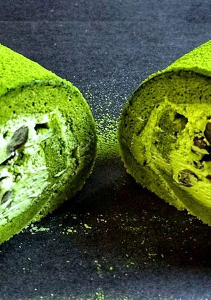 抹茶のふんわりロールケーキ-レシピのメイン写真