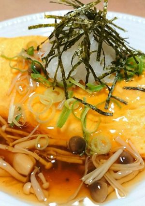 冷食炊き込みご飯で和風あんかけオムライス-レシピのメイン写真