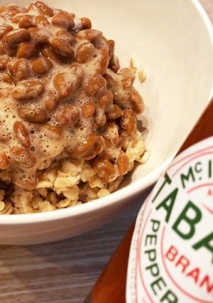 オートミールでタバスコ納豆ご飯-レシピのメイン写真