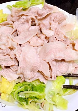 超簡単！豚肉と白菜の冷しゃぶ-レシピのメイン写真
