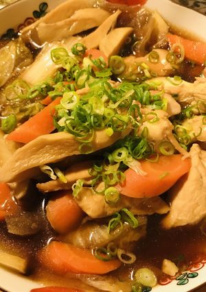 白菜たっぷりの鶏肉スキヤキ風煮込み-レシピのメイン写真