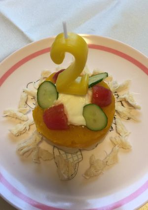 ワンコが喜ぶケーキ風ランチ(記録)-レシピのメイン写真