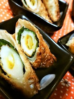 【チーズと大葉のパリパリ竹輪ぎょうざ】-レシピのメイン写真