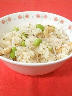 枝豆と油揚げのまぜごはん【柏市学校給食】-レシピのメイン写真