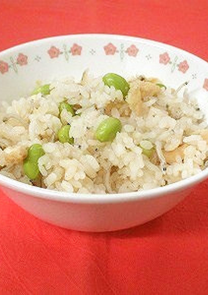 枝豆と油揚げのまぜごはん【柏市学校給食】-レシピのメイン写真