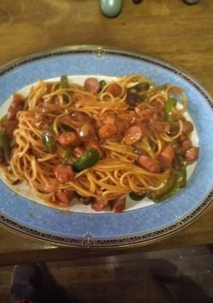 赤ワイン風味のナポリタン-レシピのメイン写真