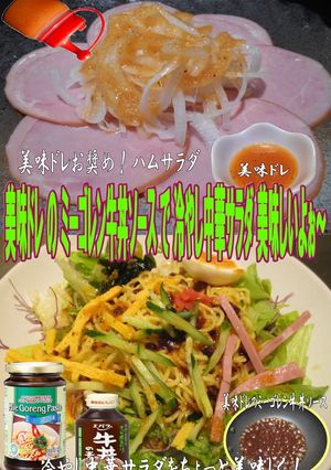 美味ドレとミーゴレン牛丼S冷し中華サラダ-レシピのメイン写真