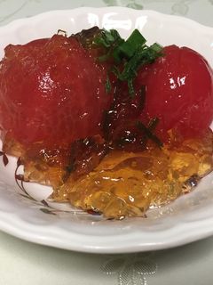 ひんやり!まんまるトマトのジュレ-レシピのメイン写真