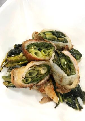空芯菜の豚肉生姜焼き巻【JA福岡市】-レシピのメイン写真