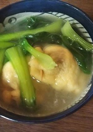 肉団子の油揚げ包みの中華スープ-レシピのメイン写真
