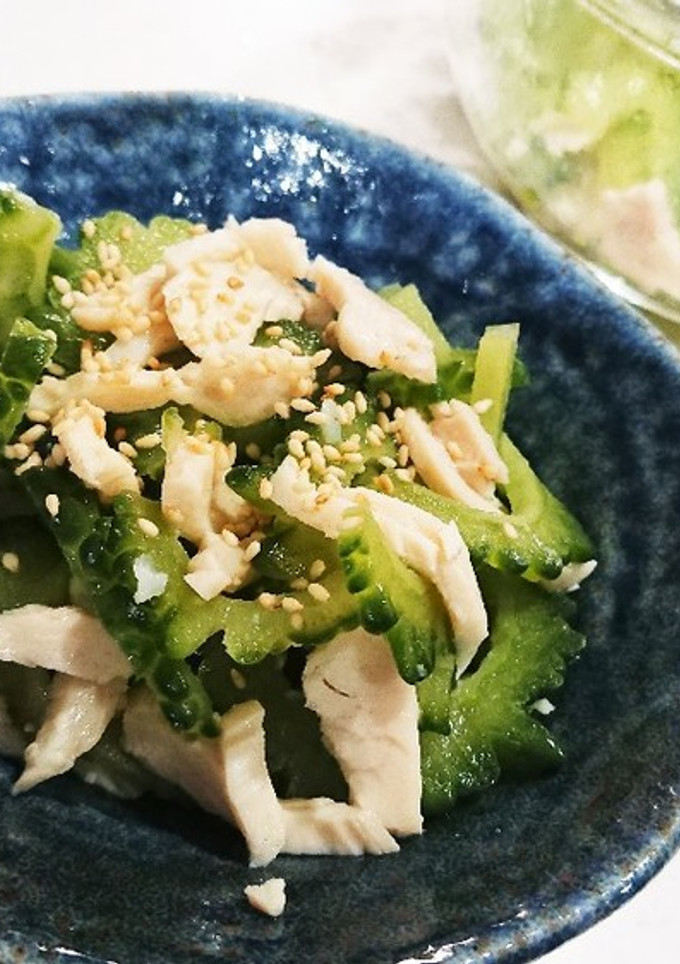 ゴーヤとサラダチキンの中華風和え物！-レシピのメイン写真