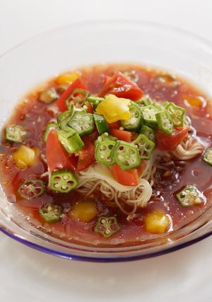 トマトジュースでさっぱりそうめん-レシピのメイン写真