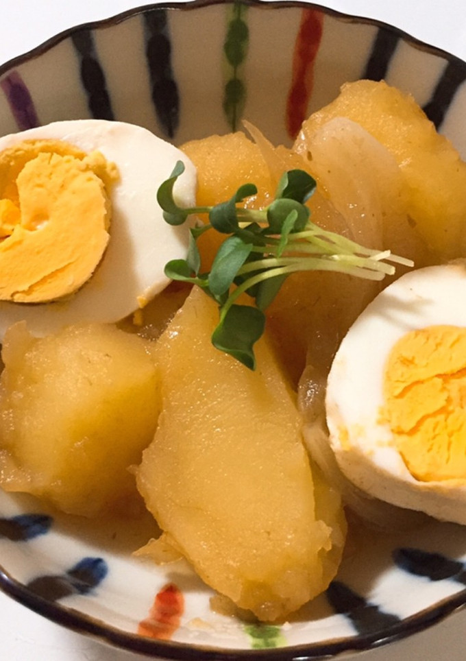 茹で卵とジャガイモの煮物-レシピのメイン写真