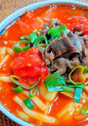番茄牛肉麺（ファンチェニュウロウミェン）-レシピのメイン写真