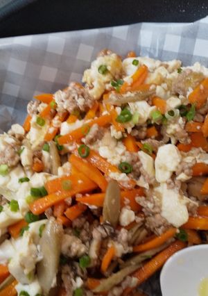 おでんの粉で、炒り豆腐-レシピのメイン写真