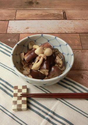 レンジで簡単★きのことナスのめんつゆ漬け-レシピのメイン写真