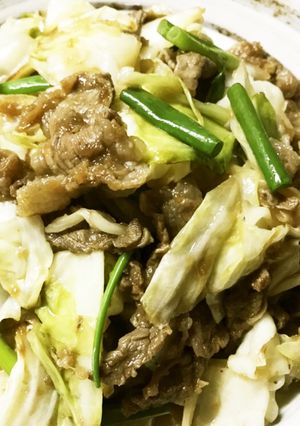 焼き肉のタレで☆牛キャベツの甘辛炒め-レシピのメイン写真