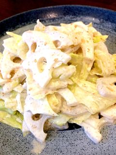しゃきしゃきれんこんとレタスのサラダ♪-レシピのメイン写真