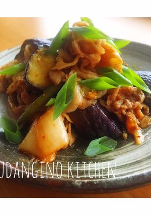 ごはん泥棒♩豚肉と茄子のキムチ炒め-レシピのメイン写真