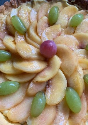 モモとブドウのタルト-レシピのメイン写真