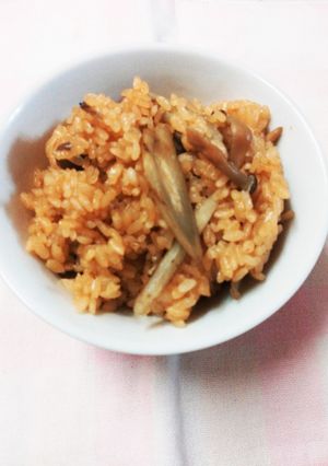 しめじとごぼうの焼き肉のたれ炊き込みご飯-レシピのメイン写真