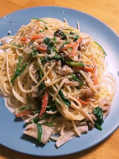 リメイク きんぴられんこんクリームパスタ-レシピのメイン写真