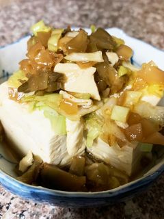 超簡単!冷奴のザーサイのせ!-レシピのメイン写真