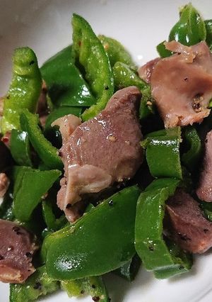 砂ずりとピーマンの炒め物-レシピのメイン写真