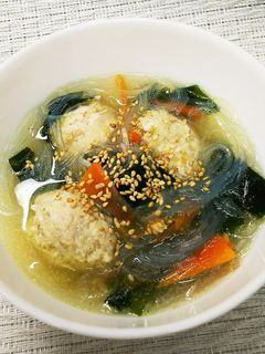 鶏だんごの春雨スープ-レシピのメイン写真