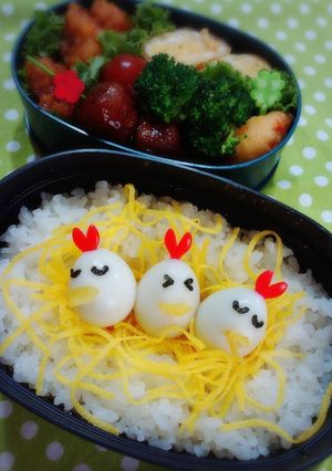 ＊超簡単キャラ弁＊とり弁-レシピのメイン写真