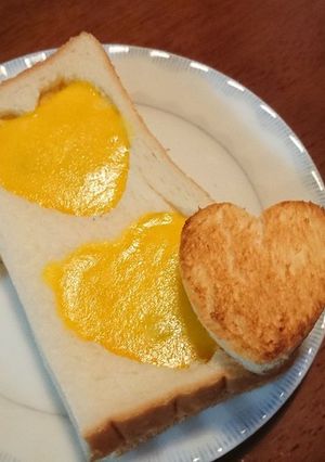 8枚切り食パンで器まで食べれる温朝食-レシピのメイン写真