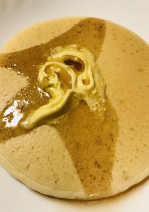 簡単パンケーキ●バター＆メイプルシロップ-レシピのメイン写真