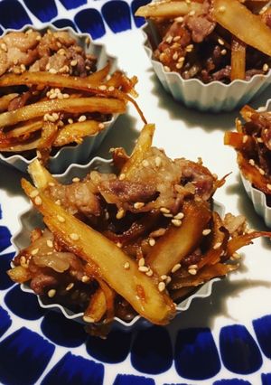 お弁当におすすめ◎豚肉とごぼうのきんぴら-レシピのメイン写真