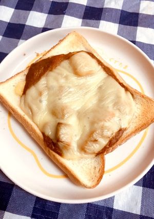 カレーの残りでカレートースト♡-レシピのメイン写真