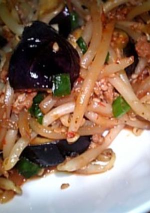 ナスと豚挽肉のピリ辛炒め-レシピのメイン写真