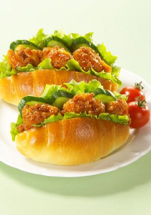麻婆チキンバーガー-レシピのメイン写真