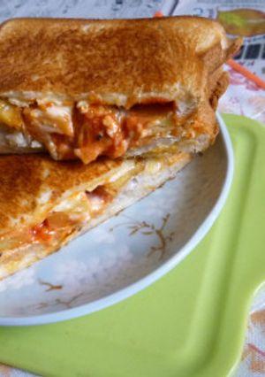 フィッシュ＆チップス風でホットサンド-レシピのメイン写真