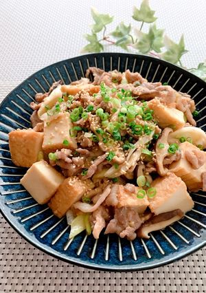 簡単・節約！厚揚げと豚肉の甘みそ炒め-レシピのメイン写真