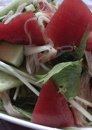 水菜とトマトのオリ－ブドレッシング和え☆-レシピのメイン写真