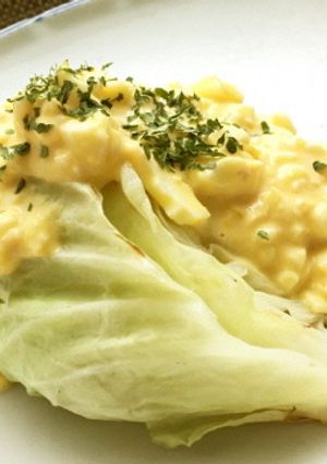 ベジ♪たまごソースのキャベツステーキ-レシピのメイン写真