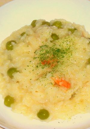 豆ご飯de超簡単♡エビとピースのリゾット-レシピのメイン写真
