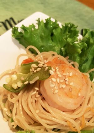エビと万願寺トウガラシのビーフン-レシピのメイン写真