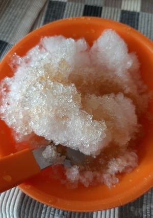 かき氷 メープルシロップがけ-レシピのメイン写真